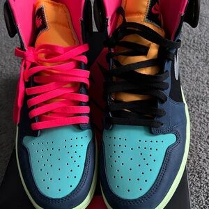 Vibrant Multicolor High-Top Sneakers